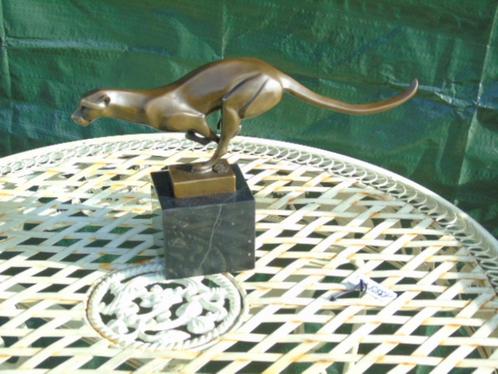 Een bronzen panter heeft de race getekend., Antiek en Kunst, Antiek | Brons en Koper, Brons, Ophalen