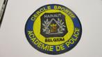 Stoffen badge sportkring Belgische Politieacademie Henegouwe, Verzenden, Rijkswacht, Embleem of Badge