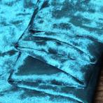 Laatste stuk! 6491) 150x290cm Stretchfluweel fluweel cyaan, Hobby en Vrije tijd, Blauw, 120 cm of meer, Ophalen of Verzenden, Polyester