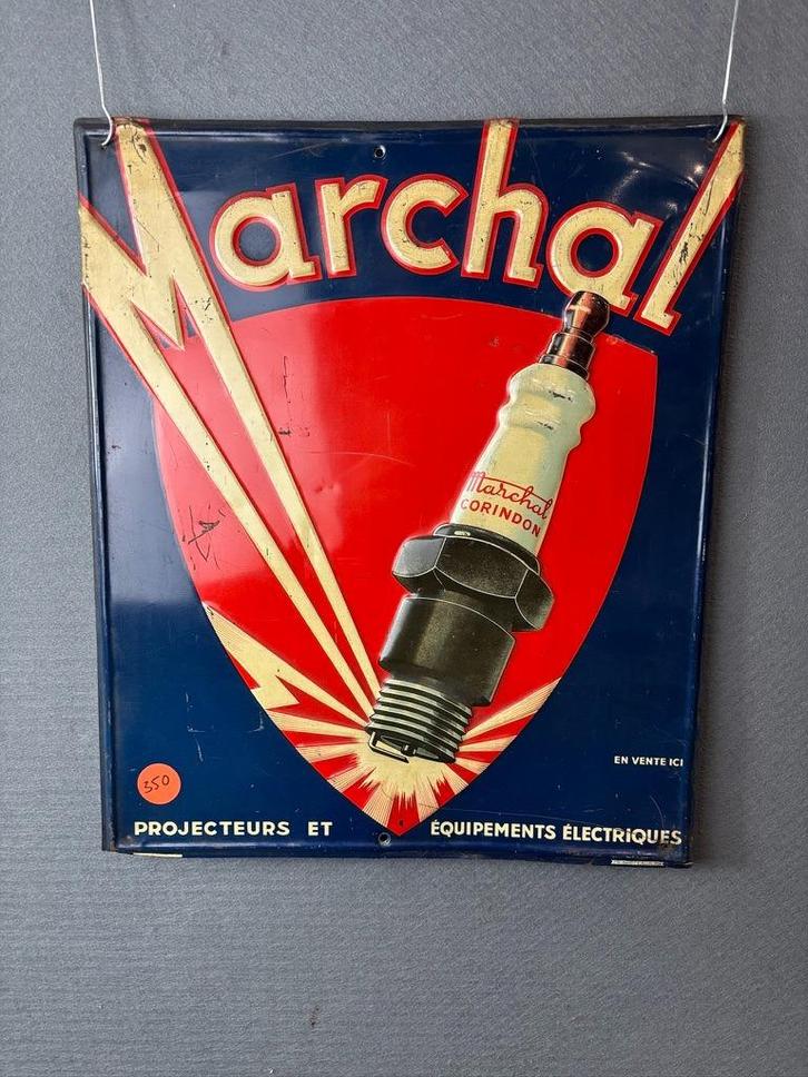 Oud origineel Sev Marchal bougie reclamebord blik geen email, Verzamelen, Merken en Reclamevoorwerpen, Gebruikt, Reclamebord, Ophalen of Verzenden