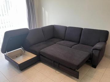 Hoekzetel met opbergvak en uitklapbaar hefbed te koop, Trois personnes, 150 cm ou plus, Banc d'angle, 200 à 250 cm