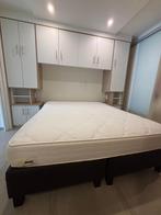 Bed incl matras - 160cm x 200cm, Huis en Inrichting, Slaapkamer | Bedden, Ophalen, Gebruikt, Bruin, Tweepersoons