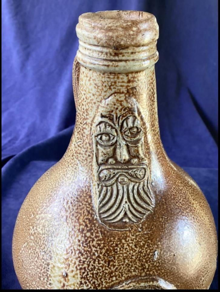 baardmannetje Steengoed Bartmann kruik - 22 cm - zoutglazuur, Antiquités & Art, Antiquités | Céramique & Poterie, Enlèvement ou Envoi