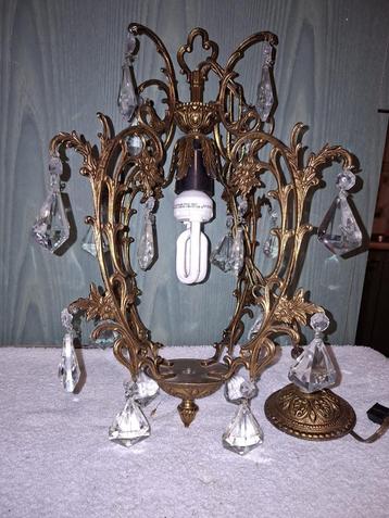 oude bronzen-kristallen luster, jaren 1960 beschikbaar voor biedingen