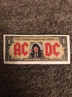 AC️⚡️DC  ACDC COLLECTORS-iTEM ONE DOLLAR BILL ANGUS YOUNG, Verzamelen, Ophalen of Verzenden