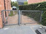Tuinpoort 3 meter , gepoeder lakt. Reeds gedemonteerd, Ophalen, Zo goed als nieuw