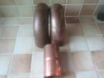 2 koperen bochten 80mm en verloopstuk 80 mm  NIEUW !!, Doe-het-zelf en Bouw, Buizen en Afvoer, Overige materialen, Bochten, Nieuw