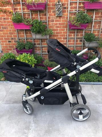 Tweelingbuggy Topmark (véél accessoires) in goede staat beschikbaar voor biedingen