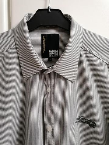 Zwart wit gestreept hemd met LM van Jack&Jones, L beschikbaar voor biedingen