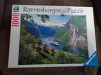 Puzzle Ravensburger 1000 pièces - Fjord norvégien, Hobby & Loisirs créatifs, Enlèvement ou Envoi, 500 à 1500 pièces, Utilisé, Puzzle