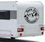 Born for adventure Caravan Camper sticker, Nieuw, Overige typen, Verzenden