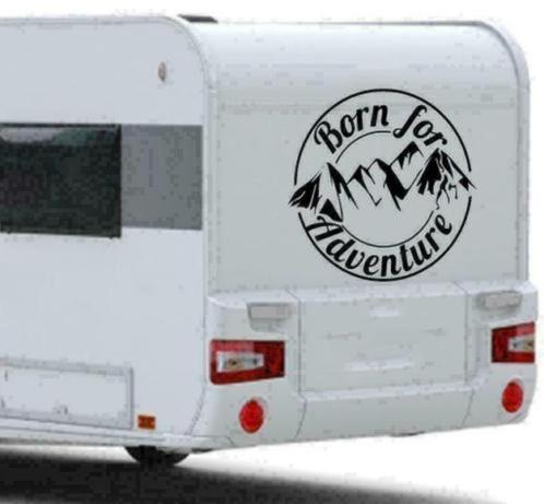 Born for adventure Caravan Camper sticker, Verzamelen, Stickers, Nieuw, Overige typen, Verzenden