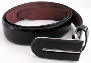 ceinture noire large 3,5 cm longueur 100 cm