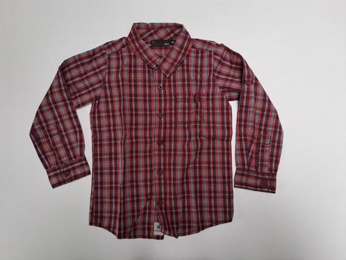 Mt 98 Purper rood blauw geruit hemd, Kinderen en Baby's, Kinderkleding | Maat 98, Zo goed als nieuw, Jongen, Overhemd of Blouse