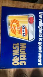 Panneau publicitaire Gulf recto-verso, Enlèvement, Utilisé, Panneau publicitaire