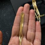 Oorbellen zilver verguld 14k goud, Handtassen en Accessoires, Oorbellen, Hangers, Nieuw, Ophalen of Verzenden, Goud