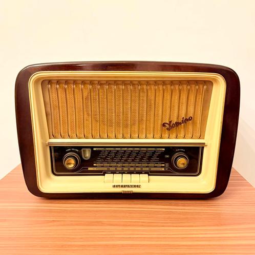 VINTAGE ITALIAANSE BUIZENRADIO TELEFUNKEN DOMINO R176 1950, Antiek en Kunst, Antiek | Tv's en Audio, Verzenden