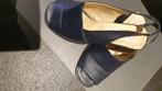 1 PAAR DAMESSCHOENEN SANDALEN DONKERBLAUW, Blauw, Zo goed als nieuw, Sandalen of Muiltjes, Ophalen of Verzenden