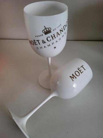 2x glas Moët & Chandon ice imperial champagneglas beker