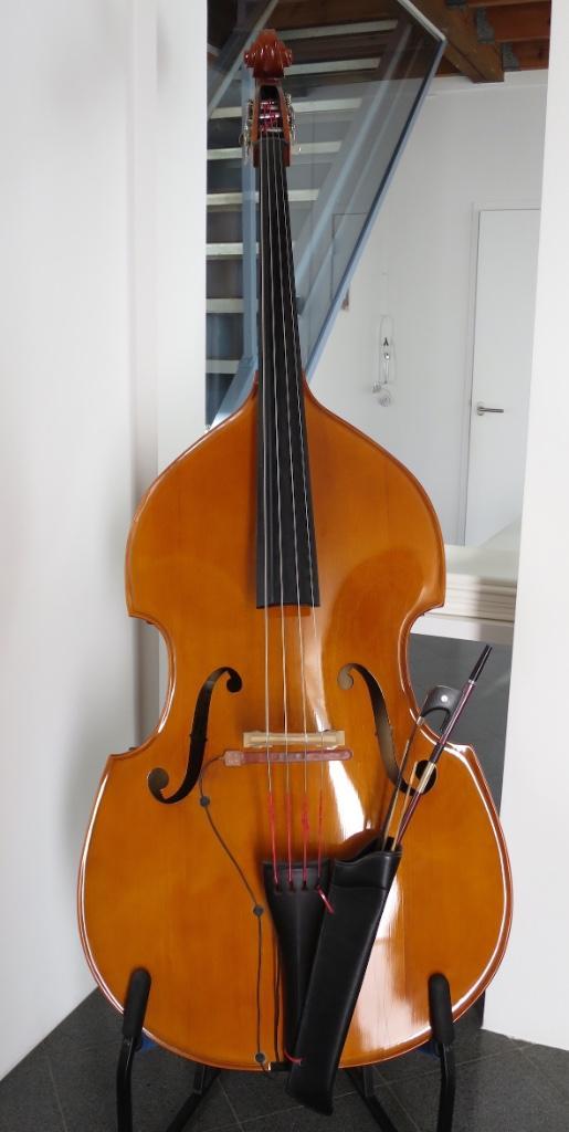 contrebasse 4/4 d'étude, Musique & Instruments, Instruments à cordes frottées | Contrebasses, Comme neuf, Contrebasse 4/4, Enlèvement