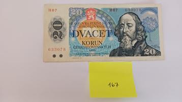 20 Korun Tsjecho-Slowakije 1988   beschikbaar voor biedingen
