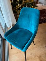 Acht eettafel stoelen - kleur petrol, Huis en Inrichting, Ophalen, Gebruikt, Overige kleuren, Metaal