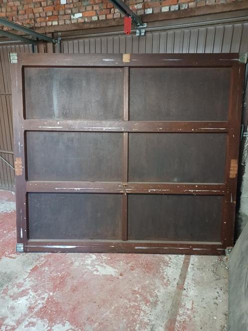 Houten kantelpoort, Doe-het-zelf en Bouw, Deuren en Vliegenramen, Gebruikt, Garagedeur, 200 tot 215 cm, 120 cm of meer, Hout, Ophalen