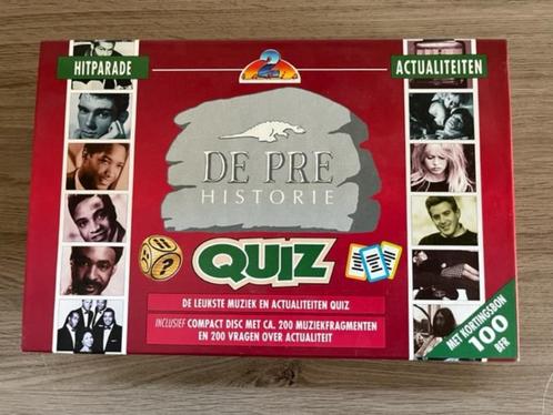 De Pré Historie Quiz, Hobby en Vrije tijd, Gezelschapsspellen | Bordspellen, Zo goed als nieuw, Drie of vier spelers, Vijf spelers of meer