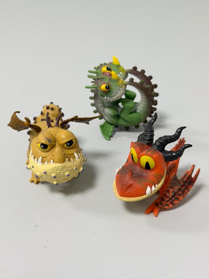 How To Train Your Dragon Set van 3 Speelgoed Draken Figuren, Verzamelen, Poppetjes en Figuurtjes, Zo goed als nieuw, Ophalen of Verzenden