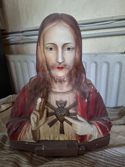 BORSTBEELD VAN HET HEILIG HART VABN JEZUS, Antiquités & Art, Antiquités | Objets religieux, Enlèvement ou Envoi