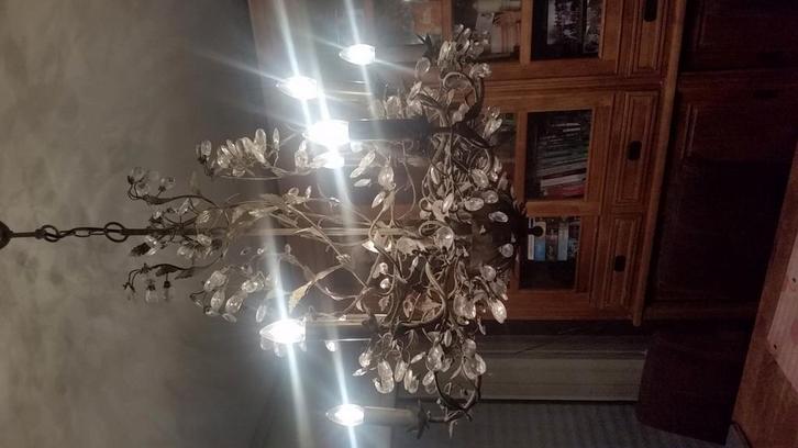 Luster Michel Angelo te koop, Huis en Inrichting, Lampen | Plafondlampen, Zo goed als nieuw, Stof, Ophalen
