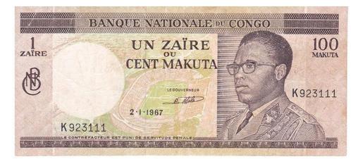 RD Congo (Zaïre), 1 Zaïre, 1967, Timbres & Monnaies, Billets de banque | Afrique, Billets en vrac, Autres pays, Envoi
