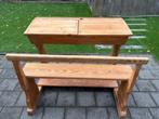 Retro houten schoolbank, Huis en Inrichting, Ophalen, Gebruikt, Bureau