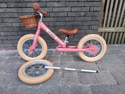 Trybike Steel, 2-in-1 first step, first ride - vintage roze, Fietsen en Brommers, Fietsen | Kinderfietsjes, Zo goed als nieuw