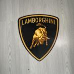 Origineel Lamborghini-logo NP690€ metalen bord H 100 cm XXL, Verzamelen, Ophalen of Verzenden, Nieuw, Reclamebord