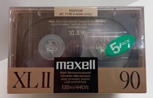 Maxell XLII 90 chrome cassettebandjes nieuw muziekcassettes, Cd's en Dvd's, Cassettebandjes, Nieuw in verpakking, Onbespeeld, 2 t/m 25 bandjes