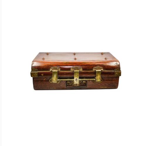 Alfred Hughes antieke metalen handbagagekoffer, Handtassen en Accessoires, Koffers, Wieltjes, Ophalen