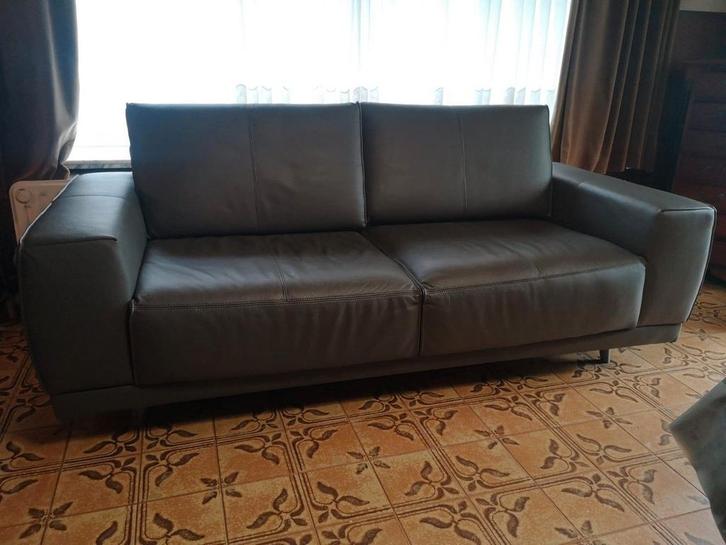 Chaise 3 places en cuir d'agneau, Maison & Meubles, Canapés | Salons, Enlèvement