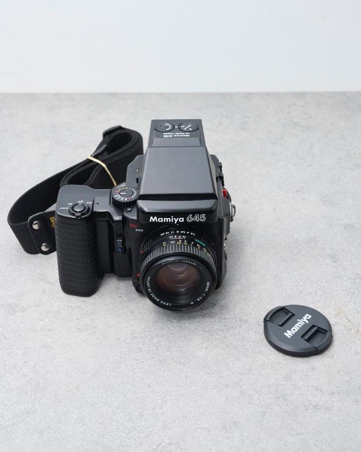 Mamiya 645 Pro Kit met 80mm F/2.8, Power winder, accessoires, TV, Hi-fi & Vidéo, Appareils photo analogiques, Utilisé, Reflex miroir