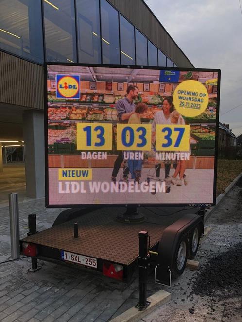 led scherm op aanhanger -FULL BLACK- 5m2 P10 P4.8, Diensten en Vakmensen, Verhuur | Gereedschap en Machines