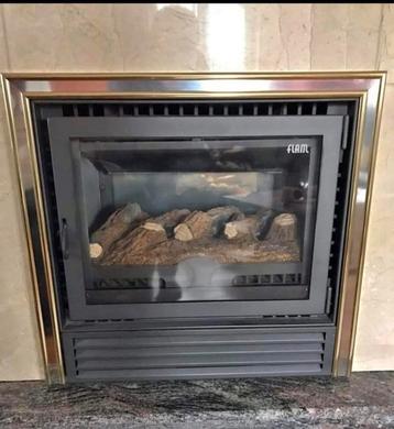 flam  gashaard, staat op pootjes, los plaatsen mogelijk, Huis en Inrichting, Haarden, Ophalen, Zo goed als nieuw, Gashaard