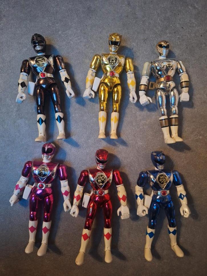 Mighty Morphin Power Rangers - Metallic armor - Bandai 1995, Kinderen en Baby's, Speelgoed | Actiefiguren, Gebruikt, Ophalen of Verzenden