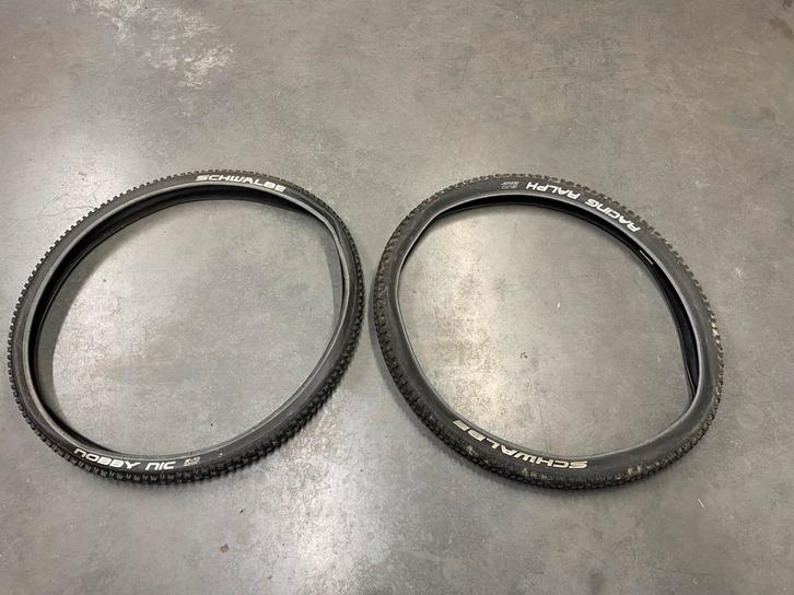 Schwalbe Nobby Nic + Racing Ralf 26 inch mountainbike banden, Fietsen en Brommers, Fietsonderdelen, Gebruikt, Mountainbike, Band