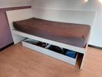 IKEA bed - wit 1 persoon + beddenlatten + 2 rolladen, Ophalen of Verzenden, Zo goed als nieuw, Wit