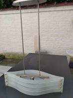 hanglamp met 3 lampen van gepolijst glas, Glas, Gebruikt, Ophalen, 75 cm of meer