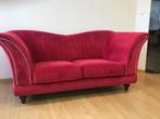 Zetel rood fluweel, Ophalen, 150 tot 200 cm, Tweepersoons, 75 tot 100 cm