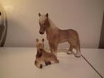 Collection. Cheval beige & Poulain, Collections, Statues & Figurines, Comme neuf, Animal, Envoi