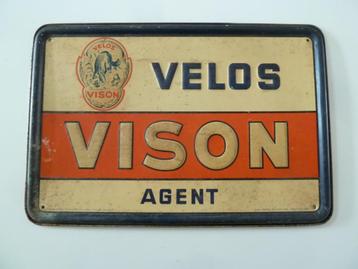 vélo ancien plaque publicitaire VISION no plaque émaillée, Enlèvement ou Envoi, Panneau publicitaire