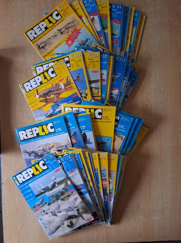 92 revues de modelisme "Replic", Livres, Journaux & Revues, Comme neuf, Enlèvement ou Envoi