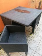 tuin set, Tuin en Terras, Ophalen, 4 zitplaatsen, Kunststof, Gebruikt